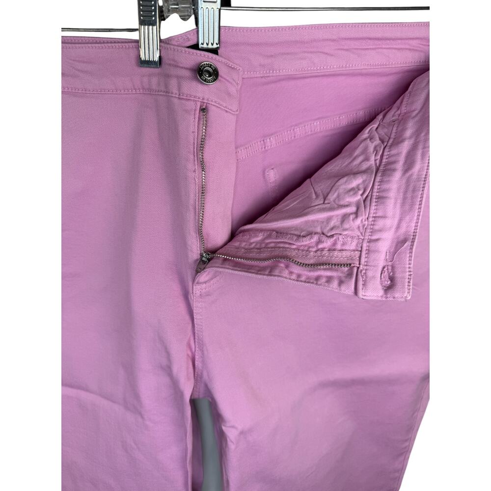 JASON WU Pink Ankle Pants 30WP Stretch Cotton Blend Plus Size Slim Fit NWOT - Picture 7 of 10